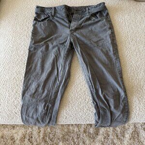 James Perse Standard 5-Pocket Linen Canvas Pants Size 32 Dark Slate Gray